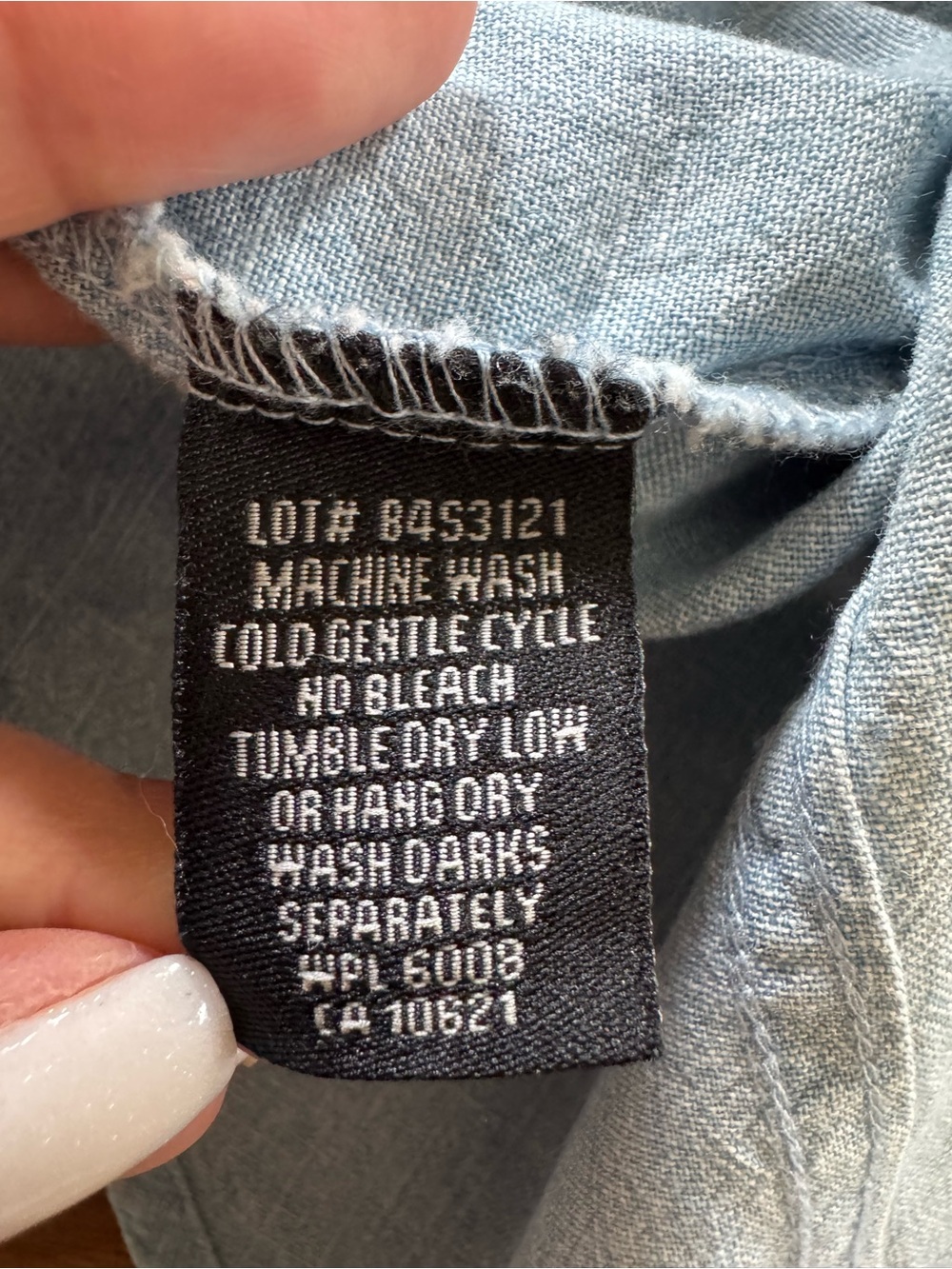 Cavender’s Rock & Roll Cowgirl Embroidered Light Wash Denim Top - Picture 7 of 8